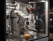 Guest choosing coffee on the touch screen