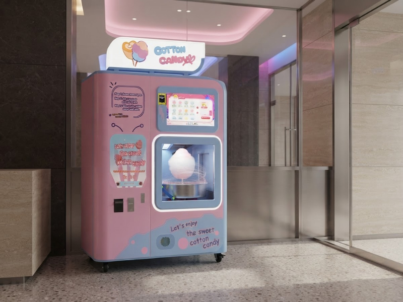 Robot crafting cotton candy
